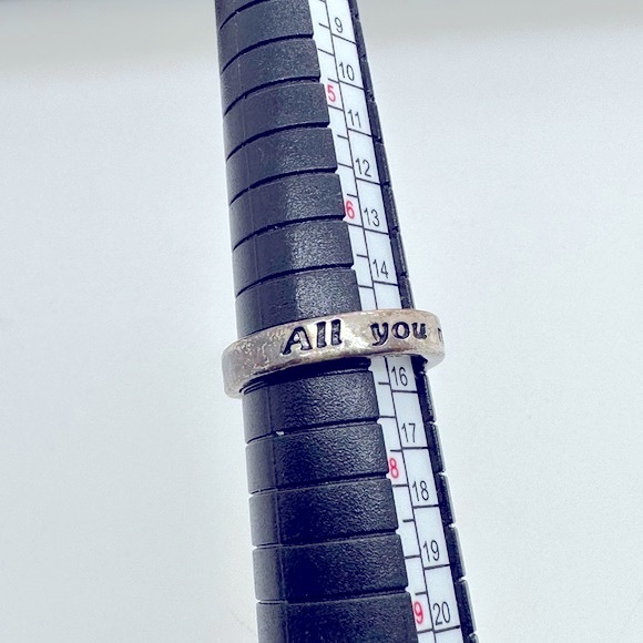 Vintage Silver Love Band Ring - Picture 11 of 13